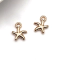 Ciondoli a stella marina in finitura oro rosa per gioielli e collane DIY - Piccola Stella Marina / 10x13mm / Oro rosa