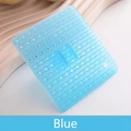 Blauwe siliconen groente- en fruitborstel met vingergreep voor betere reiniging - Blauw