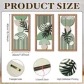 Three-piece geometric wooden wall art set with dimensions 40x20cm and triangle hooks - Geometric Art Style (Y24Y51135_Q)