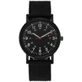 Orologio al quarzo da uomo con cassa in lega nera e cinturino in nylon su sfondo bianco - Solo orologio / Nero