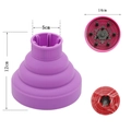 Silicone hair diffuser showing purple body and dimensions: 14cm width and 12cm height - Purple