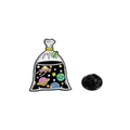 Pin esmaltado de temática espacial con diseño creativo de bolsa de estrellas y cierre - Bolsa de Cielo Estrellado