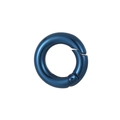 Blue matte stainless steel round spring clasp for necklaces and bracelets diy - Blue