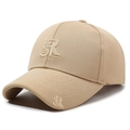 Casquette de baseball kaki avec broderie 3D SR haut de gamme et texture respirante - Beige moyen