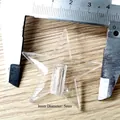 Puntale a stella trasparente per albero di Natale con foro interno da 5 mm di diametro - Stella superiore piatta trasparente da 4,5 cm