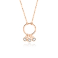 Dreamcatcher 925 silver necklace in rose gold with three sparkling zircon stones - Rose Gold