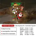 Christmas static window decals with Santa, snowman and reindeer in five sizes - Small / Festive Bells Santa Style (P-SD321)