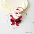 Ciondolo Babbo Natale in feltro rosso fatto a mano con barba bianca per albero di Natale - Babbo Natale con Cintura