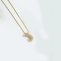 Golden rope chain necklace featuring a sparkling iced out letter J pendant with crystals - Letter J