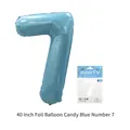 40 inch candy blue number 7 foil balloon with premium card packaging for party decor - Number 7 / 40 Inch / Candy Blue