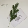 Donkergroene 27cm kunstmatige dennentak voor decoratie van de kerstboom - 5-puntig PE-blad