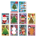 Set di 24 fogli di adesivi natalizi fai-da-te con Babbo Natale e pupazzi di neve - 11*16cm / 8 Design