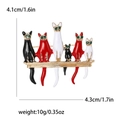 Creative enamel cat brooch with gold alloy base and colorful cat figures for women - White