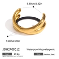 Detalle de coletero de acero dorado con dimensiones y peso de 29,2g en primer plano - Estilo Dorado (JDH2408012)