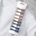 Matte candy-colored BB hair clips set in Morandi tones displayed on white fabric - Morandi Color Matte Hair Clips 10Pcs Set (D4)