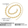Specifiche dettagliate delle dimensioni del set collana a catena a naso di maiale d'oro - Catena in Vita (72+40cm) / Oro
