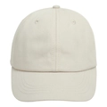 Close-up of cream-colored cotton baseball cap with premium twill texture and six-panel design - Size 52 (2-5 Years) / Beige