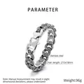 Primer plano de la pulsera de acero de 18 mm con grabados detallados de estilo retro - 20cm / Color Acero