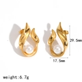 Orecchini vintage a forma di U in acciaio inossidabile dorato con perle eleganti da donna - Stile Perla Aerodinamico Vintage Francese (TE60629)