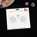 Sparkling acrylic rhinestone body jewels for chest decoration in premium packaging - White Design 8
