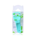 Mint green portable push-type eyelash curler with floral patterns in clear packaging - Old Version / Green