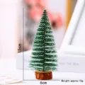 Mini albero di Natale innevato da 15cm con effetto neve bianca e base in legno naturale - Senza Luci Imbustato Singolarmente / Dimensione 15cm