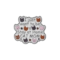Spilla smaltata Cat Mom a forma di nuvola con gattini colorati e simpatiche impronte - Mamma Gatto Casalinga (QHXZ3441)