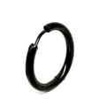 Minimalistische schwarze polierte Creolen aus Edelstahl für Damen und Herren im 45-Grad-Winkel - 8mm Schwarz (2,5 Drahtstärke)
