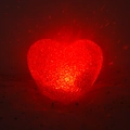 Red heart-shaped LED night light with crystal texture for chorus and stage performance - 10cm / Red