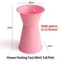 Pink florist bouquet filler tool for 11-21 flowers with 24cm mini height design - Pink High Waist Mini