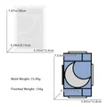 Macro detail of rectangle moon pattern silicone mold for DIY resin lamp panel with dimensions - D5954-2 Lamp Shade Side Plate Mold