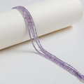 Strand of faceted natural purple zircon crystal beads for DIY jewelry making and necklaces - 2mm / Purple