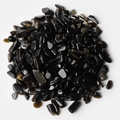 Polished natural black obsidian crystal stones for home decor and energy healing - Obsidian / 5-7mm 100g