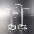Set of two clear acrylic earring display stands in 9cm and 11cm heights with bases - 2-Piece Set (5*3*11/13CM) / Clear