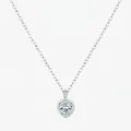 Elegante S925 Sterlingsilber Herzkette mit glänzendem Zirkonia-Stein für Damen - 925er Silber