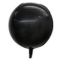 Glossy black 10-inch 4D round aluminum foil balloon for professional party decorations - 4D Sphere Black / 32 inch
