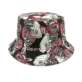Wendbarer Fischerhut mit Cartoon-Zebramuster und rosa Brille auf weißem Grund - M (56-58cm) / Zebramuster (1#)