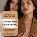 Custom engraved heart pendant necklace for women made of gold-plated stainless steel jewelry - Engravable Style (YP25120-YP25123)