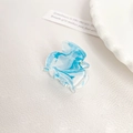 Mini pince à cheveux en acrylique avec élégant motif de résine marbré bleu et blanc - Style G (3.2CM/Marbre Bleu Blanc)
