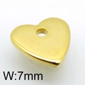 Colgante de corazón hueco de 7mm en acero inoxidable dorado para bisutería artesanal - Corazón Sólido Dorado (KLJ4770-Z) / 7mm