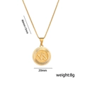 Collier doré en acier inoxydable avec pendentif rond du signe astrologique Capricorne - Capricorne