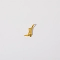 Golden western cowboy boot pendant charm with intricate floral engraving details - Boots Charm