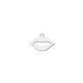 Creative 18K gold plated stainless steel lip pendant for DIY jewelry necklace - Lip / Silver