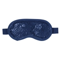 Deep blue gel bead eye mask with transparent PVC cover and elastic strap for therapy - Eye Mask / Royal Blue