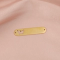 Golden stainless steel heart pendant with butterfly cutout and dual holes for DIY jewelry - Gold (MP387-4)