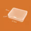 Clear PP plastic storage box with hinged lid measuring 12.5cm by 10cm by 3.3cm - 12.5*10*3.3cm