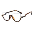Stijlvolle cat-eye brilmontuur in schildpadprint met strassteentjes en blauwlichtfilter - Tortoise