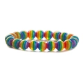 8mm rainbow striped agate beads bracelet with tiger eye stones on white background - 8mm Rainbow Beads