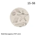 Stampo in silicone grigio a tema marino con stelle marine e conchiglie per dolci - Stile 4 Stella marina conchiglia / Grigio