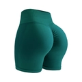 Short de yoga sans couture vert foncé taille haute avec effet push up fessier - Vert Sapin